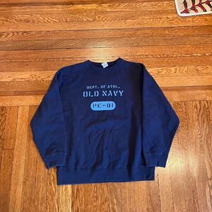 Y2K old navy spell‎ out logo crew neck sweatshirt